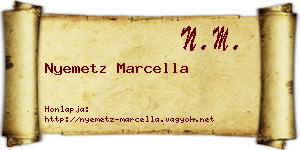 Nyemetz Marcella névjegykártya